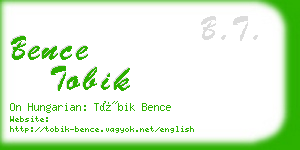 bence tobik business card